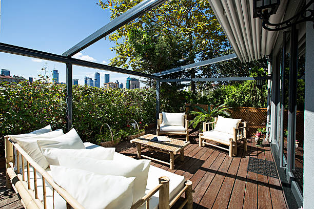 istock Patio of a villa 518857121