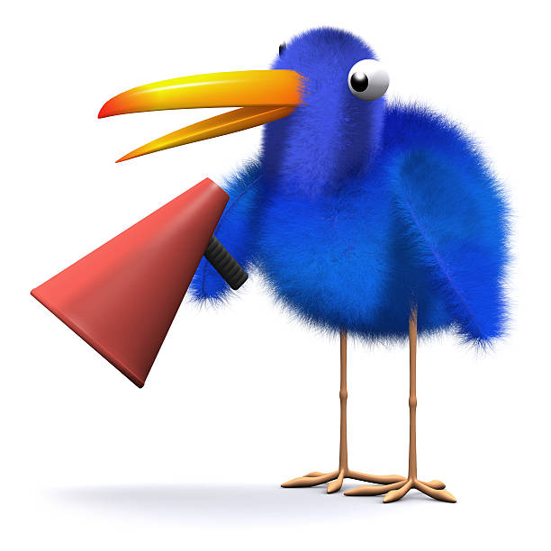 istock 3d Bliebird with a bullhorn 518857165