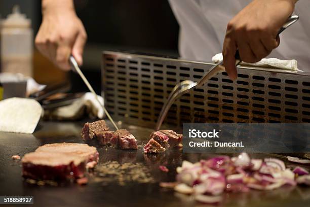 Tapanyaki Japanese Cooking Stock Photo - Download Image Now - Cooking, Griddle, Chef