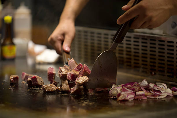 tapanyaki, 일본 요리 - hibachi 뉴스 사진 이미지