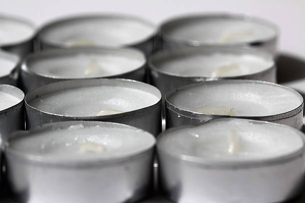 티 라이트 - tea light candle white single object 뉴스 사진 이미지