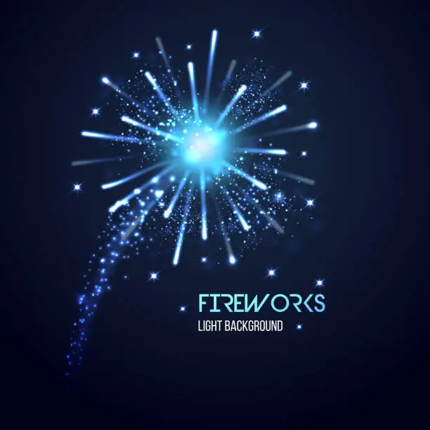 Vector illustration of Fireworks background