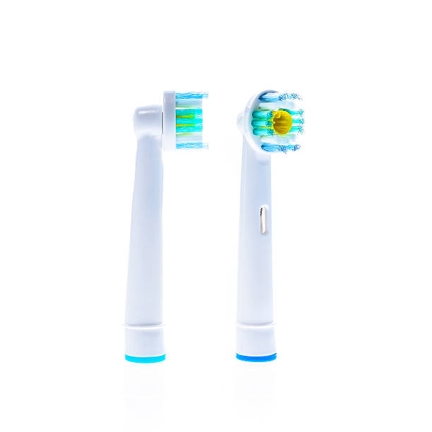 istock Electric Toothbrush replacement heads with color rings 518866702