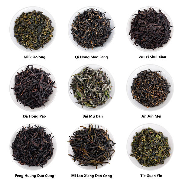 有名な中国茶のコレクションです。中国の有名なティー - chinese tea ストックフォトと画像
