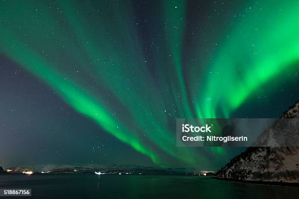 Northern Lights In Alta Norway Stock Photo - Download Image Now - Alta - Norway, Norway, Astronomy