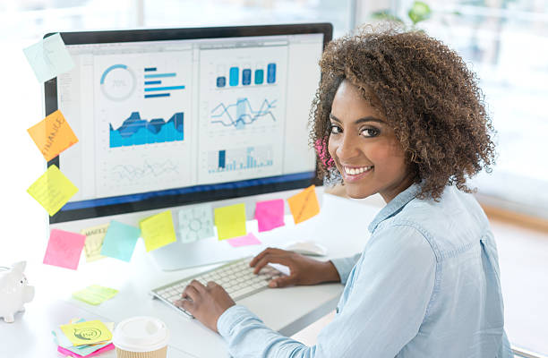 Creative woman working at the office