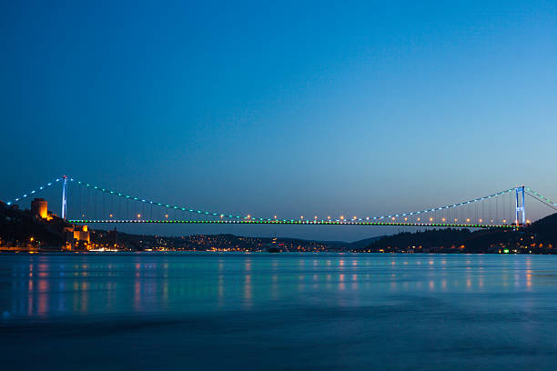 istock Bosphorus Bridge in Istanbul by night 518869610