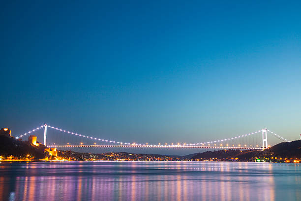 istock Bosphorus Bridge in Istanbul by night 518869804
