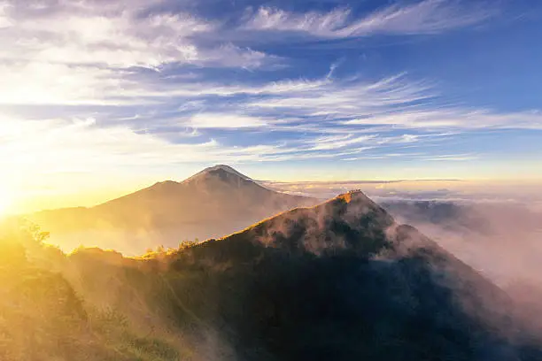 Photo of Volcano scenery in the morning, Mount Batur, Bali, Indonesia