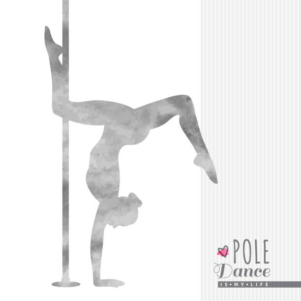 pole dance illustration vector art illustration