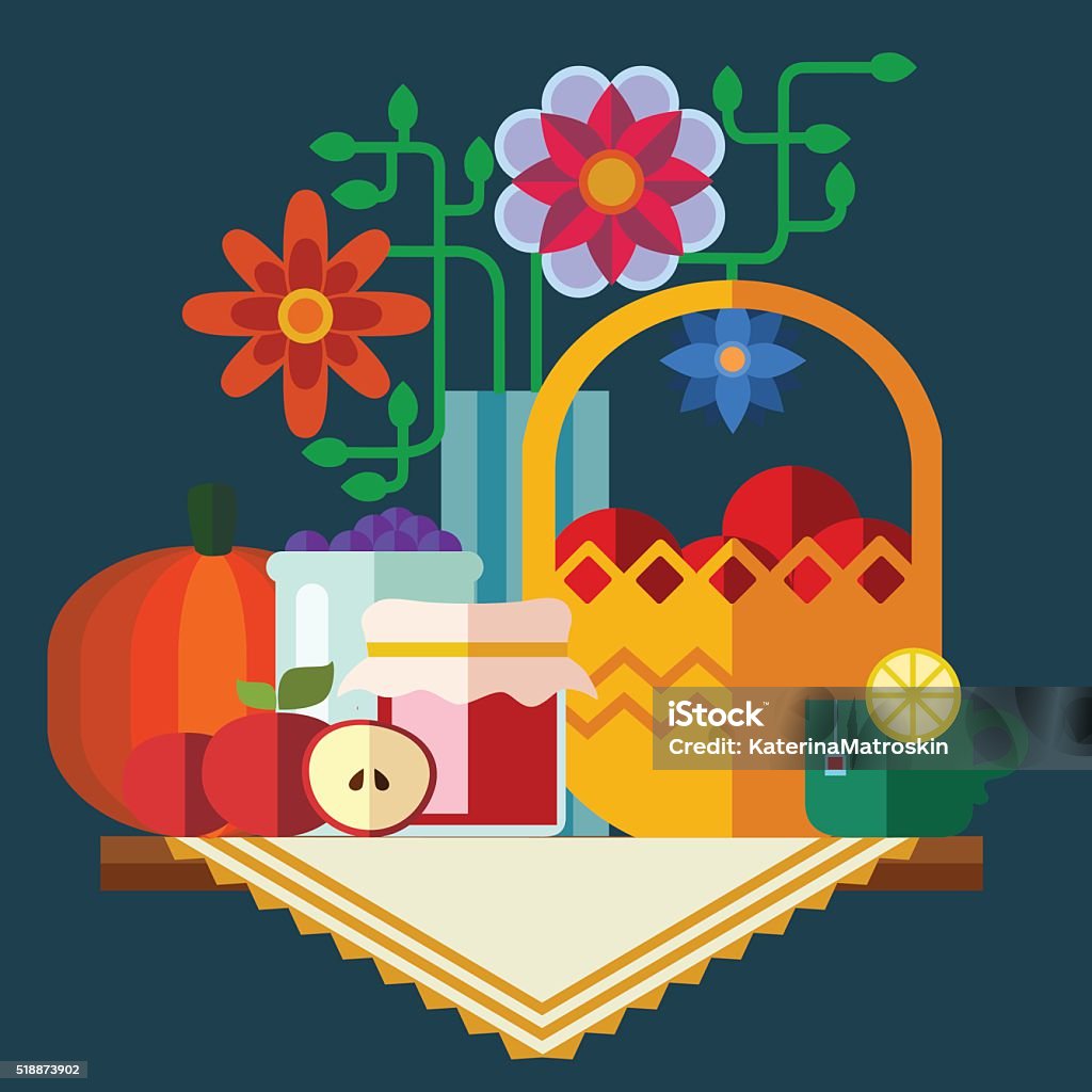 Rustic Food Icon Vector Flat Illustration Rustic Food Stock Illustration - Download ...