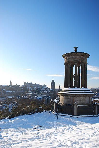 istock Edinburgh monument in winter snow 518874343