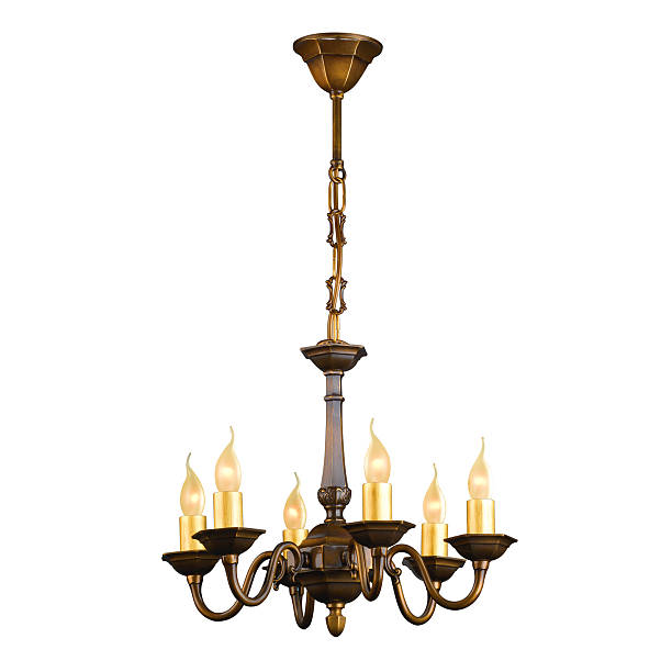 istock Vintage chandelier isolated on white with clipping path 518874845