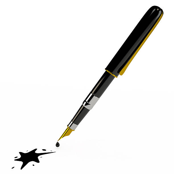istock Ink pen and the blot, 3D 518875497