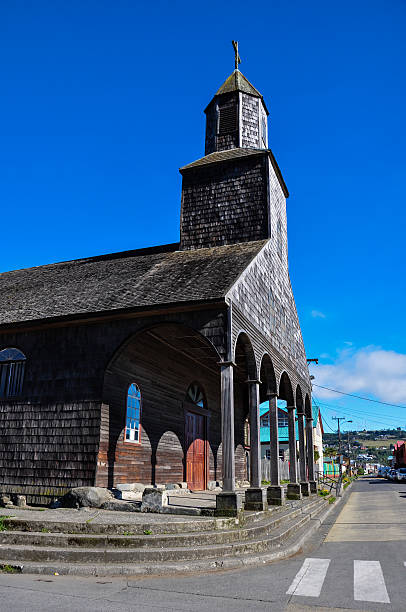 istock Gorgeous Colored and Wooden Churches, Chiloe Island, Chile 518877017