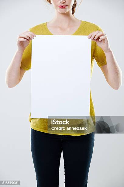 Giving You Some Space Stock Photo - Download Image Now - Poster, Holding, Women
