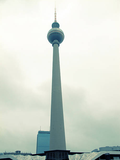 Tv Tower of Berlin Central at Alexanderplatz (Germany) Television Tower at Alexanderplatz in Berlin Mitte, Germany sendemast stock pictures, royalty-free photos & images