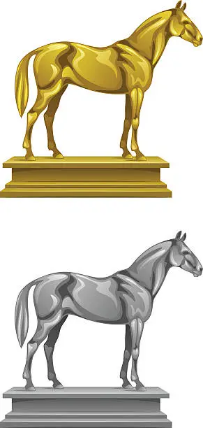 Vector illustration of Horse monument