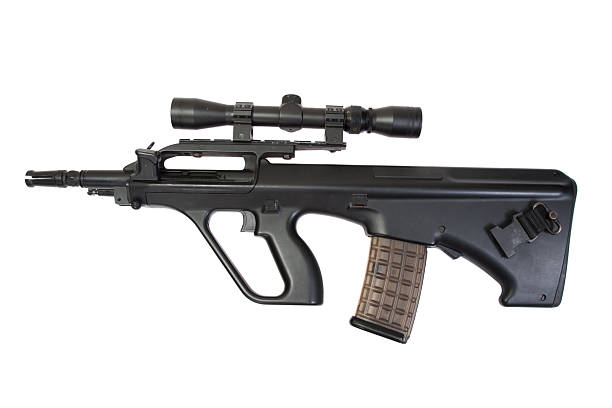 istock aug assault rifle isolated on a white background 518880129