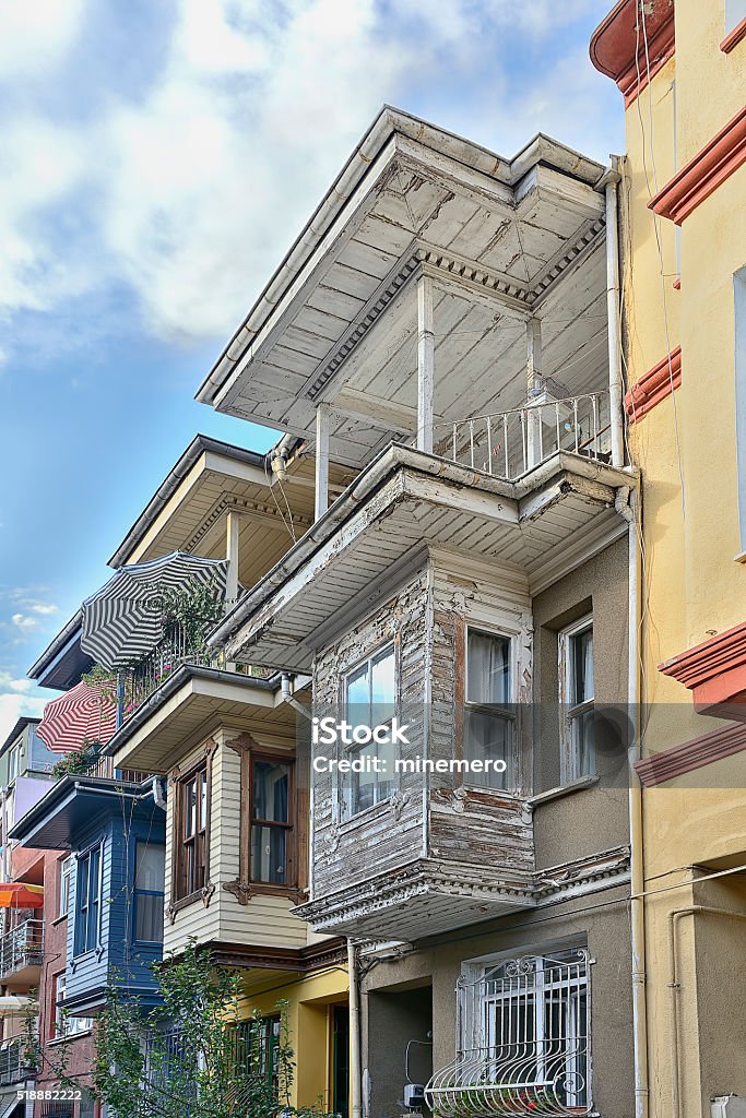 Traditional Istanbul houses Traditional Istanbul houses in Kuzguncuk, Istanbul Architecture Stock Photo