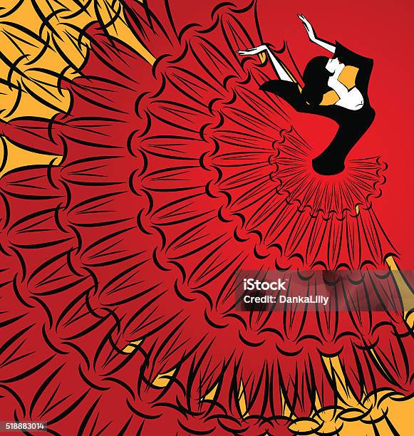 Image Of Abstract Dancer Stock Illustration - Download Image Now - Flamenco Dancing, Spanish and Portuguese Ethnicity, Dancer