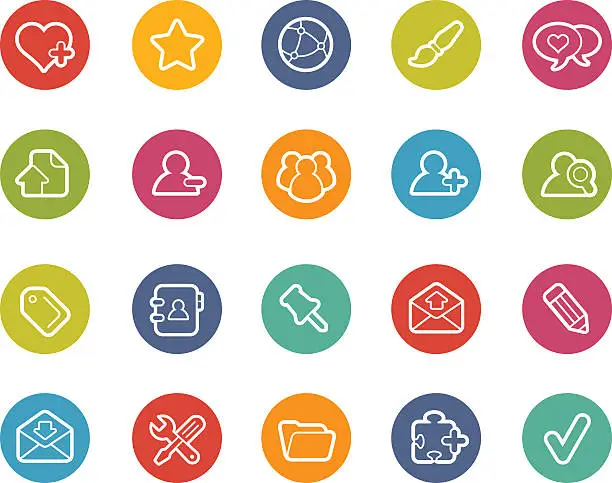 Vector illustration of Chat Room Icons - Printemps Series