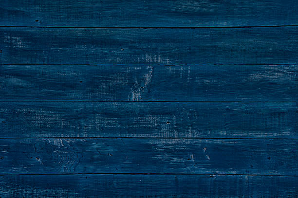 istock Vintage wooden blue horizontal boards. Front view with copy spac 518887494