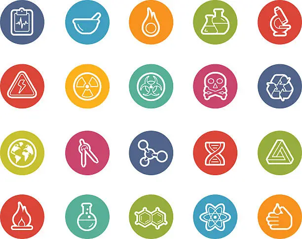 Vector illustration of Science Icons - Printemps Series