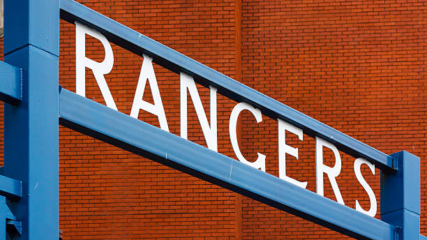 Rangers Glasgow, Scotland - July 26, 2014: The gates outside the Bill Struth Main Stand at Ibrox Stadium, home of Glasgow Rangers Football Club in Scotland. ibrox stock pictures, royalty-free photos & images