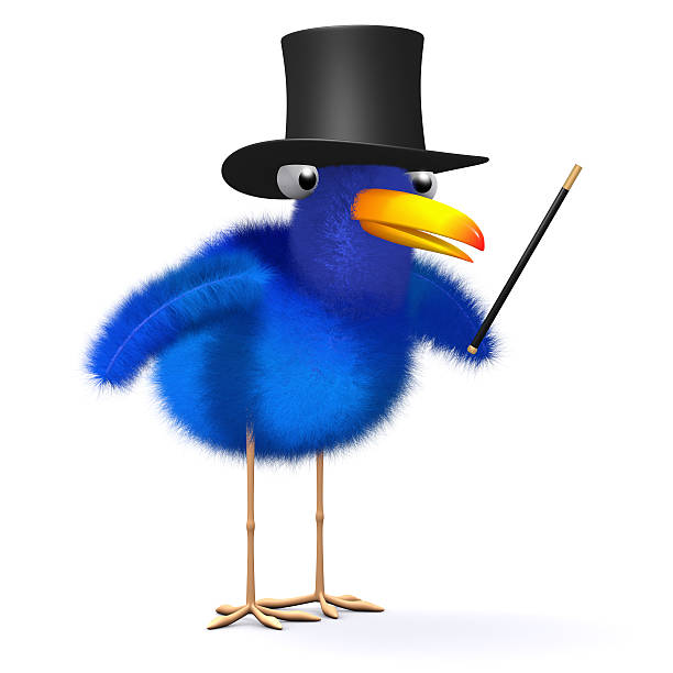 istock 3d Bluebird is a magician 518893315