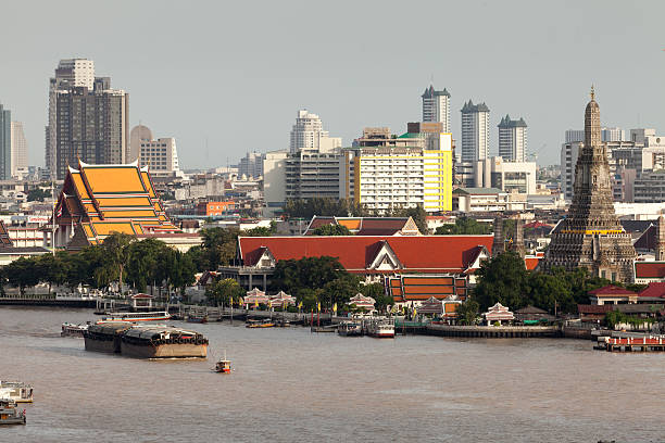 istock Bangkok city with Chao Phraya river 518894611