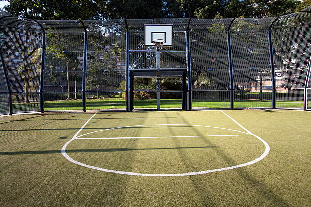 Basketball and soccer cage