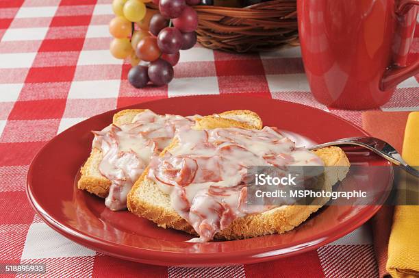 Chipped Beef On Toast Stock Photo - Download Image Now - Beef, Peeling Off, Cream - Dairy Product