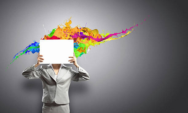 istock Woman with banner 518896237