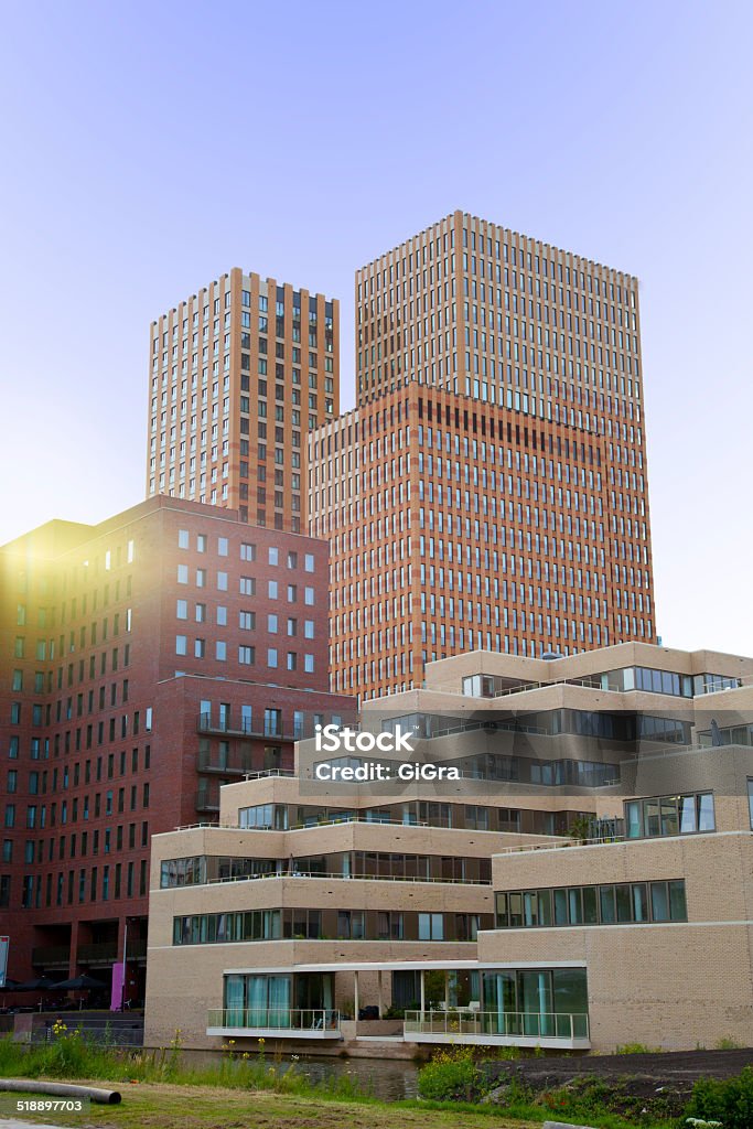 View at several office buildings in Amsterdam, The Netherlands Architecture Stock Photo