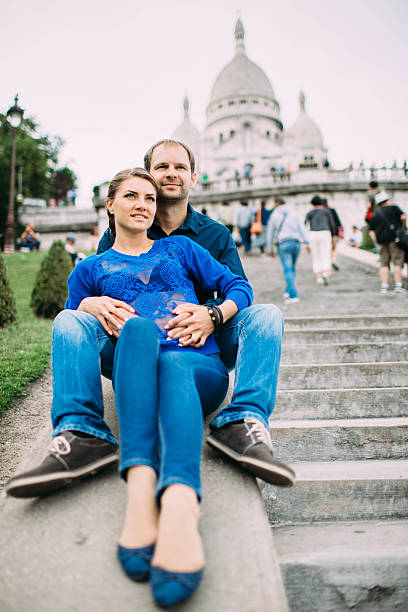 istock Beautiful romantic couple in Paris 518898498