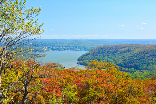 Overlook at bear mountain state park, New York USA.