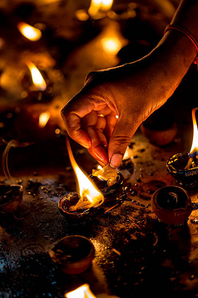 istock Burning candles in the Indian temple. 518899124