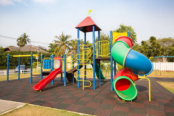 istock Colorful playground on yard in the park. 518902350