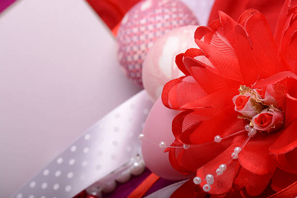 istock holiday Easter eggs with flowers and gift box 518902370