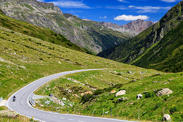 alpine road, österreich - silvretta stock-fotos und bilder