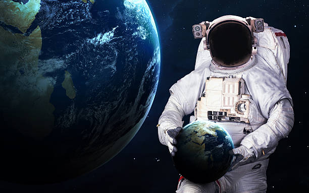 istock Astronaut in outer space. Spacewalk. Elements of this image furnished 518904248