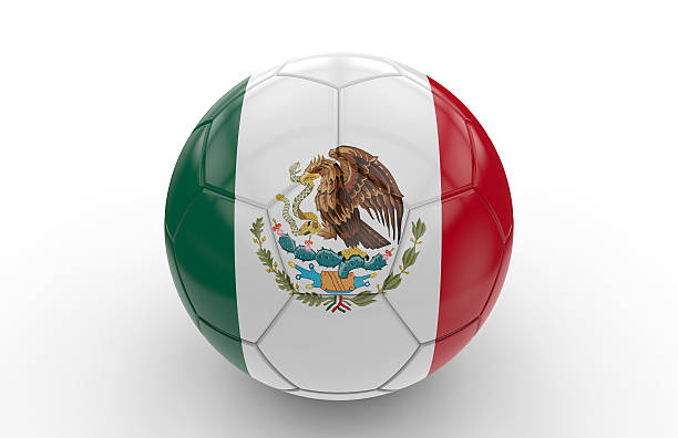 istock Soccer ball with mexican flag 518905274