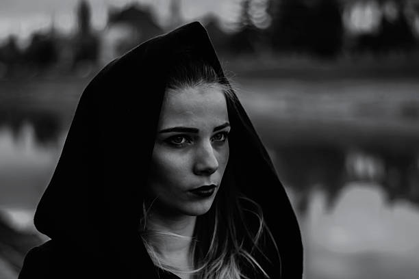 istock Girl with hood on her head. 518905380