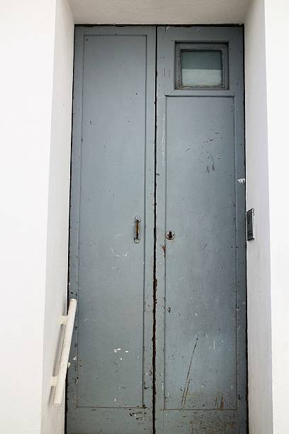 istock Grey Metal Double Doors 518906688