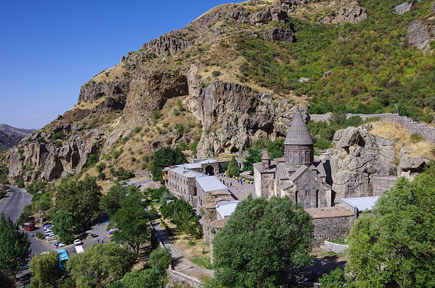 istock The top view on the medieval Geghard monastery complex, Armenia 518909470