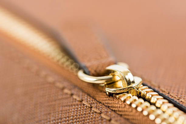 istock Zipper Closeup On Leather Wallet 518910224