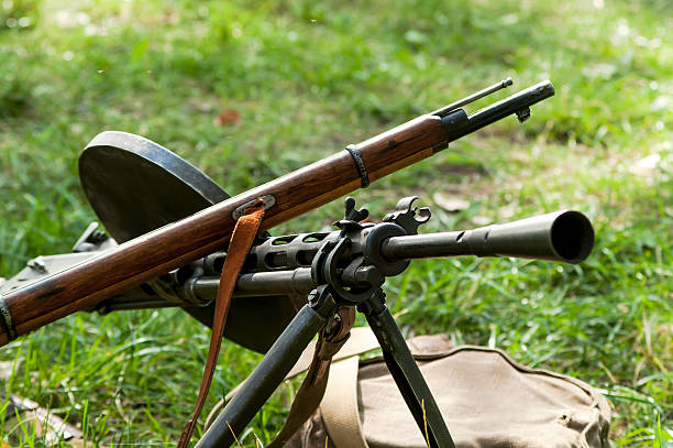 istock Machine gun and military reconstruction 518910390