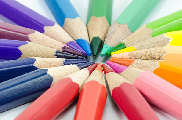 istock colorful pencils on white background 518910477