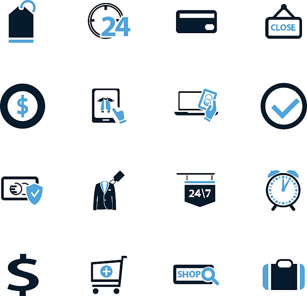 e-commerce-icons satz - cheak stock-grafiken, -clipart, -cartoons und -symbole